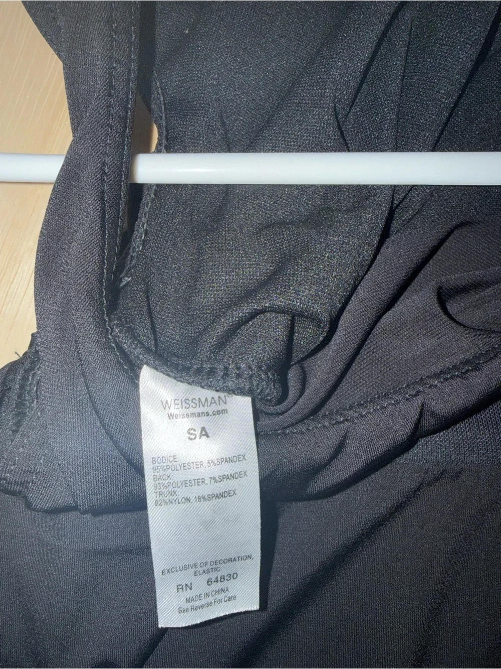 WeissmanSleeveless Black Dance Dress with Side Slit